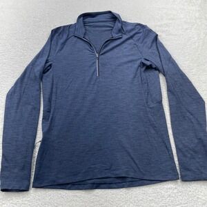 Lululemon Mens Long Sleeve Activewear Pullover Top Blue Size M